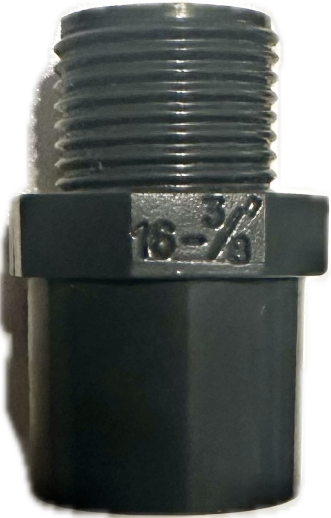 Vagnerpool Nipl - přechodka PVC 20/16  mm lepení/ vnější závit 3/8"